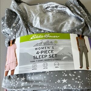 Eddie Bauer Women's Gray Starry Sleepwear Set